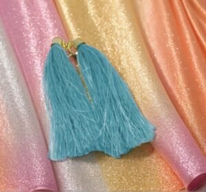 Tassel Drop Earrings in Gorgeous Blue