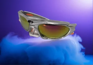 Sport Mirrored Sunglasses Grey Orange