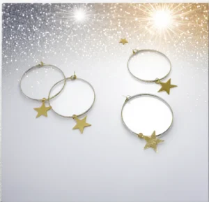 Golden Star Dainty StarChild Hoop Earrings