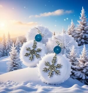 Winter Bliss Handmade Snowflake Earrings