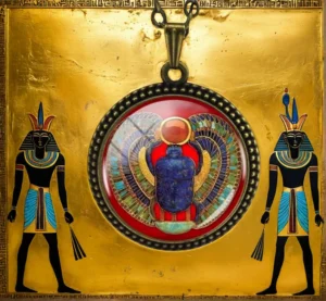 Egyptian Art Scarab Beetle Necklace
