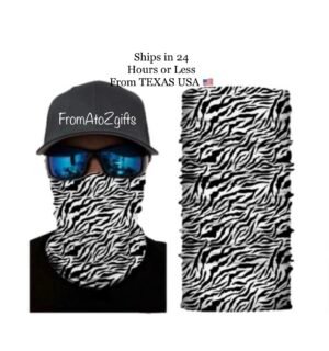 Zebra Animal Print 16 n 1 Neck Gaiter Face cover Dust Mask Biker Rag