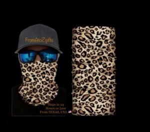 Big Cat Print 16 n 1 Neck Gaiter Face Cover Dust Mask Biker Rag Animal Print