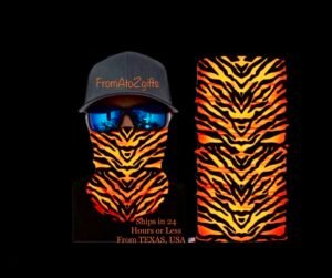 TIGER Big Cat Print 16 n 1 Neck Gaiter Dust Mask Face Cover Biker Rag