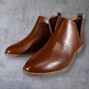 Dark Cognac Cut Out Ankle Boots with Memory Foam by Universal Thread